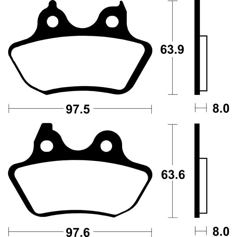 Plaquettes de frein TECNIUM Performance métal fritté - MR346