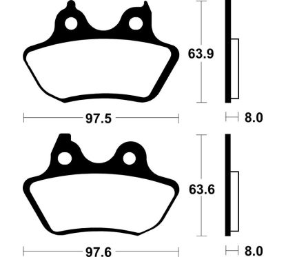 Plaquettes de frein TECNIUM Performance métal fritté - MR346