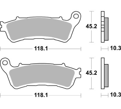 Plaquettes de frein BREMBO métal fritté - 07HO66SP