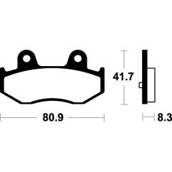 Plaquettes de frein TECNIUM Scooter organique - ME281