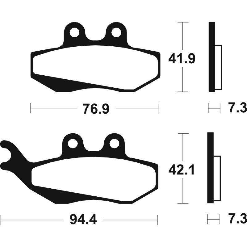 Plaquettes de frein TECNIUM Scooter organique - ME189