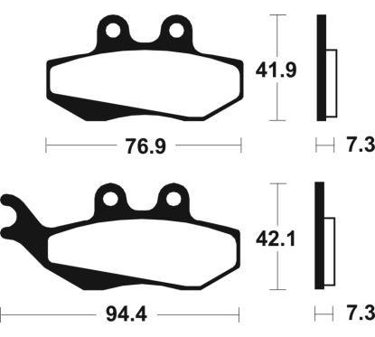 Plaquettes de frein TECNIUM Scooter organique - ME189