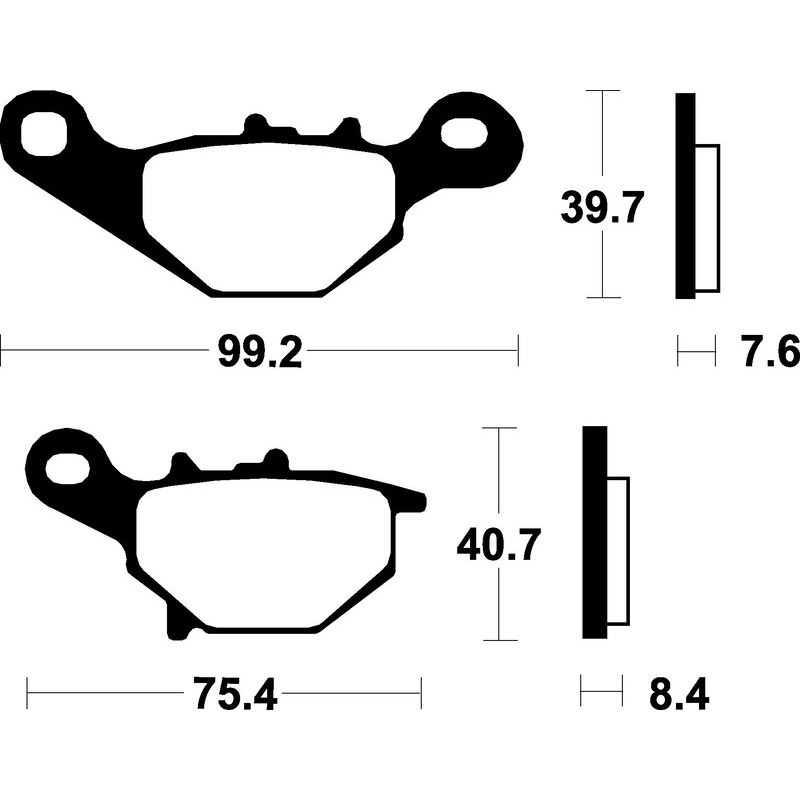 Plaquettes de frein TECNIUM Scooter organique - ME202