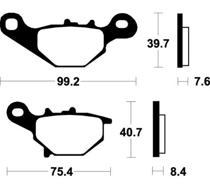 Plaquettes de frein TECNIUM Scooter organique - ME202
