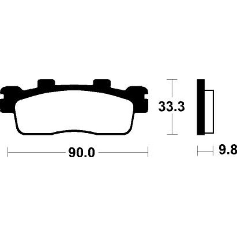 Plaquettes de frein TECNIUM Scooter organique - ME371