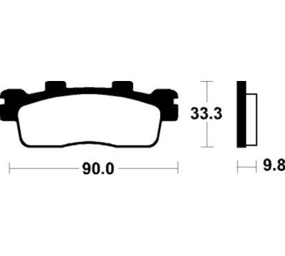 Plaquettes de frein TECNIUM Scooter organique - ME371