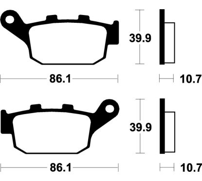 Plaquettes de frein TECNIUM Scooter organique - ME114