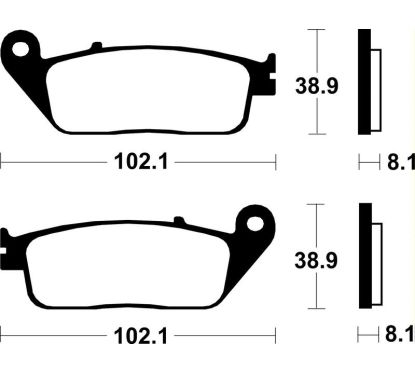 Plaquettes de frein TECNIUM Scooter organique - ME127