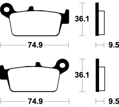 Plaquettes de frein TECNIUM Scooter organique - ME104
