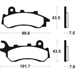 Plaquettes de frein TECNIUM organique - ME464 (pour étrier de frein Nissin)