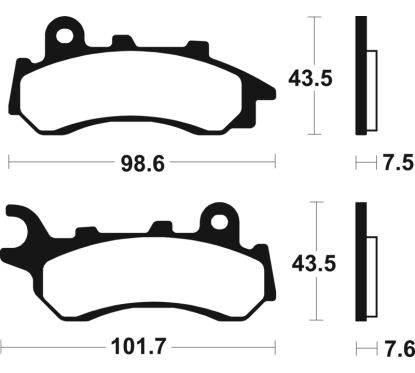 Plaquettes de frein TECNIUM organique - ME464 (pour étrier de frein Nissin)