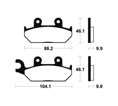 Plaquettes de frein TECNIUM route organique - MA150