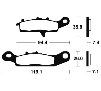 Plaquettes de frein TECNIUM MX/Quad métal fritté - MO301