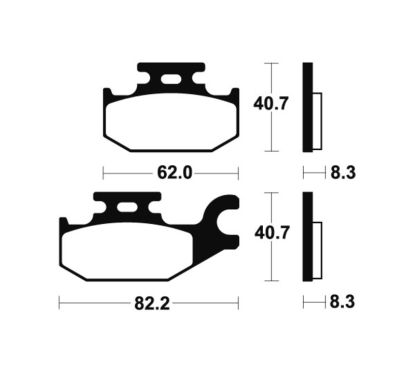 Plaquettes de frein TECNIUM MX/Quad métal fritté - MO335