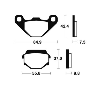 Plaquettes de frein TECNIUM MX/Quad métal fritté - MO86