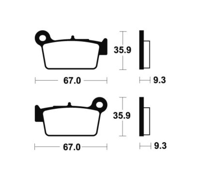 Plaquettes de frein TECNIUM Racing MX/Quad métal fritté - MOR290