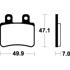 Plaquettes de frein TECNIUM Scooter organique - ME273