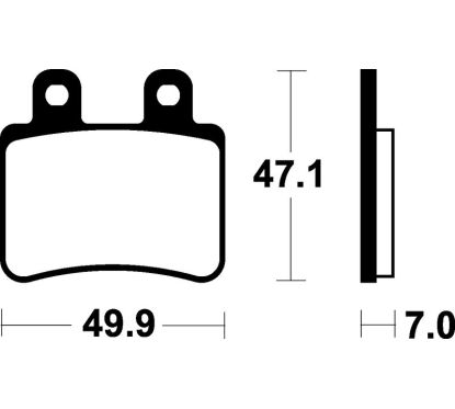 Plaquettes de frein TECNIUM Scooter organique - ME273