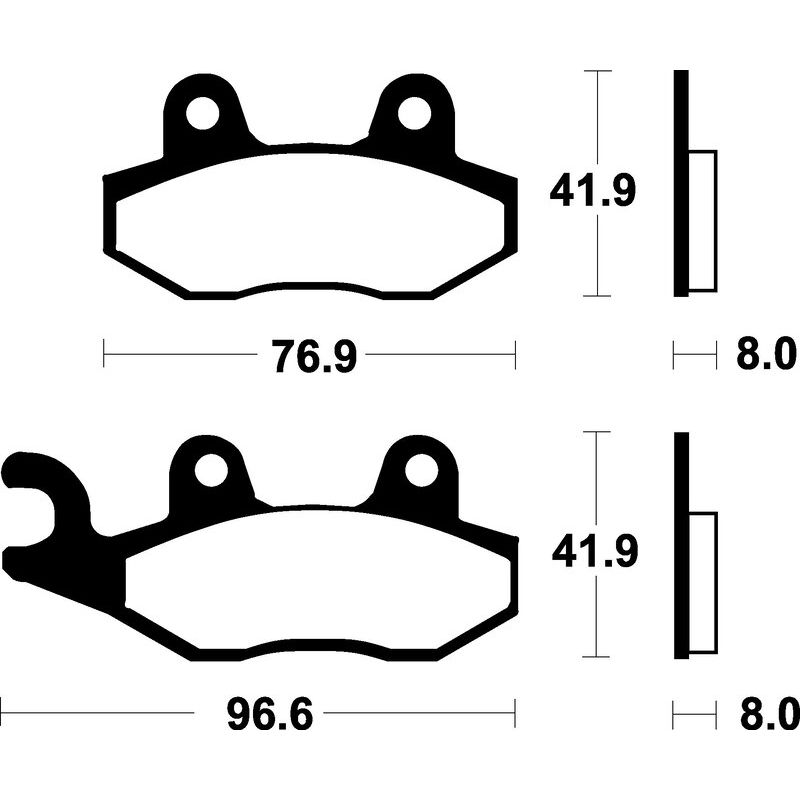 Plaquettes de frein TECNIUM Scooter organique - ME111