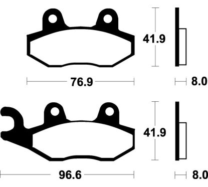 Plaquettes de frein TECNIUM Scooter organique - ME111