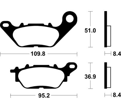 Plaquettes de frein TECNIUM Scooter organique - ME358