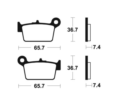 Plaquettes de frein TECNIUM Scooter organique - ME361