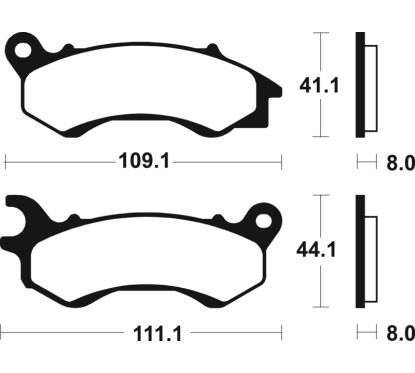 Plaquettes de frein TECNIUM Scooter organique - ME373