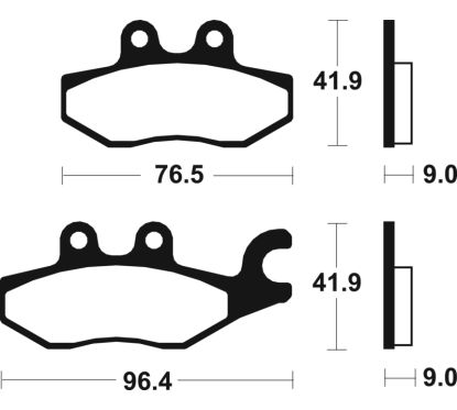Plaquettes de frein TECNIUM Scooter organique - ME318