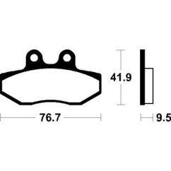 Plaquettes de frein TECNIUM Scooter organique - ME323