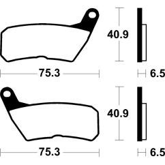Plaquettes de frein TECNIUM route organique - MA428