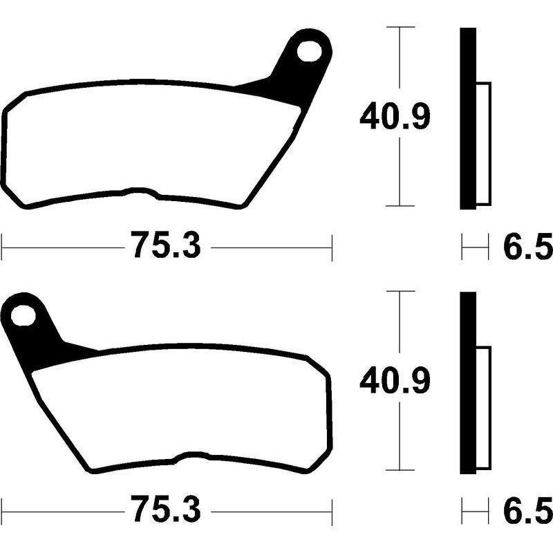 Plaquettes de frein TECNIUM route organique - MA428