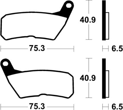 Plaquettes de frein TECNIUM route organique - MA428