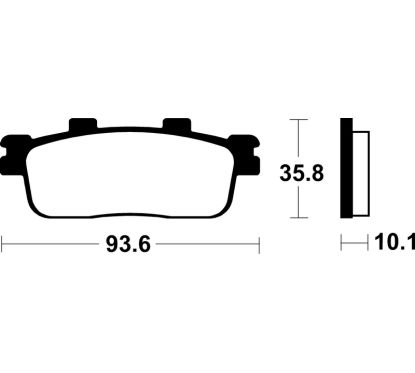 Plaquettes de frein TECNIUM Maxi Scooter métal fritté - MSS347