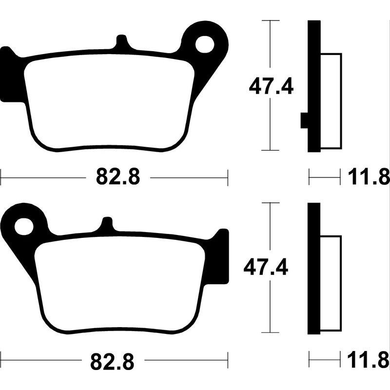 Plaquettes de frein TECNIUM Maxi Scooter métal fritté - MSS427