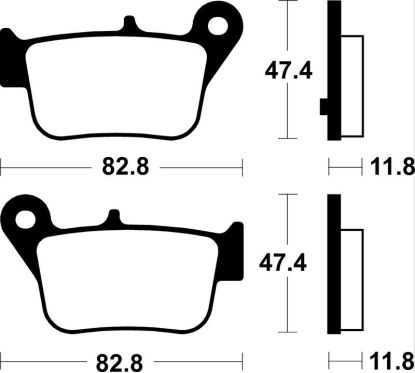 Plaquettes de frein TECNIUM Maxi Scooter métal fritté - MSS427