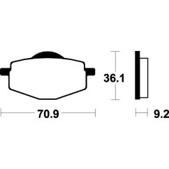 Plaquettes de frein TECNIUM Scooter organique - ME75