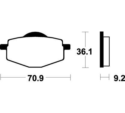 Plaquettes de frein TECNIUM Scooter organique - ME75