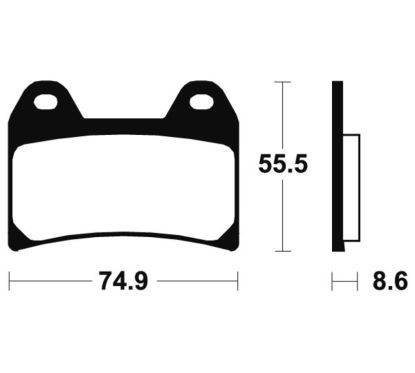 Plaquettes de frein TECNIUM Racing métal fritté carbone - MCR206