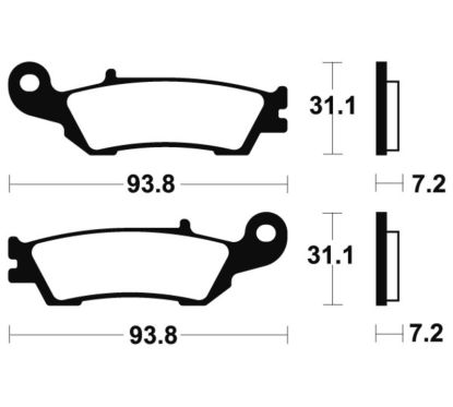 Plaquettes de frein TECNIUM Racing MX/Quad métal fritté - MOR340
