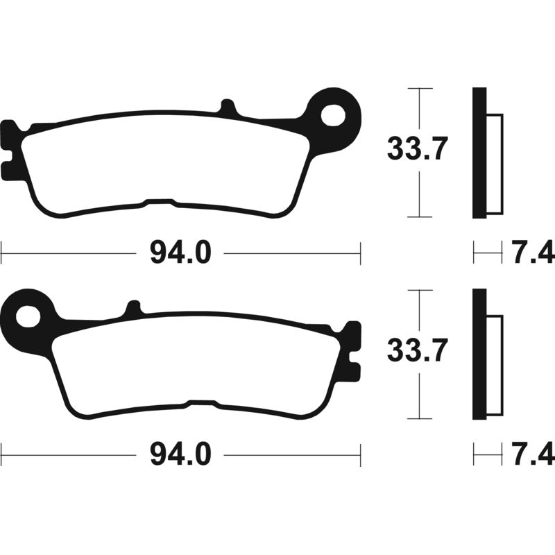 Plaquettes de frein TECNIUM MX/Quad métal fritté - MO465
