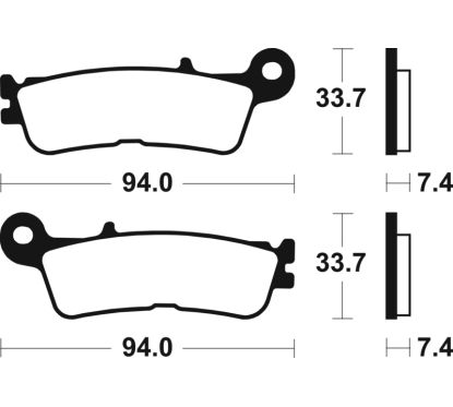 Plaquettes de frein TECNIUM MX/Quad métal fritté - MO465