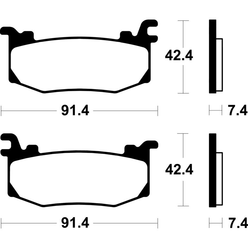 Plaquettes de frein TECNIUM Racing métal fritté - MTR512