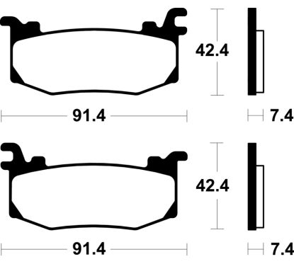 Plaquettes de frein TECNIUM Racing métal fritté - MTR512