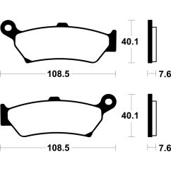 Plaquettes de frein TECNIUM Performance métal fritté - MR505