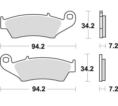 Plaquettes de frein BRAKING Off-Road/Quad métal fritté - 772CM44