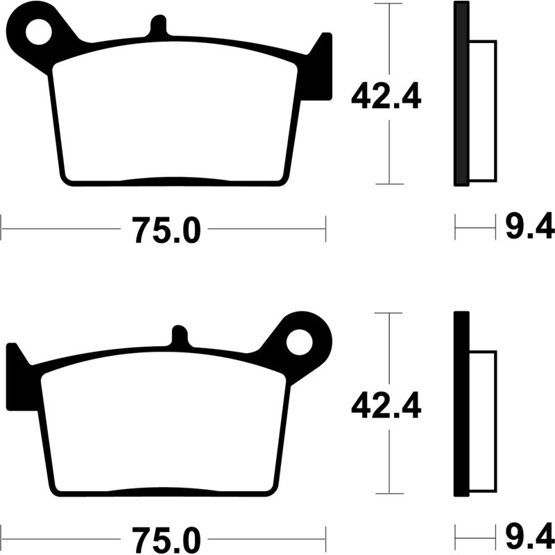 Plaquettes de frein TECNIUM métal fritté -  MA498
