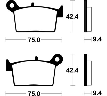 Plaquettes de frein TECNIUM métal fritté -  MA498