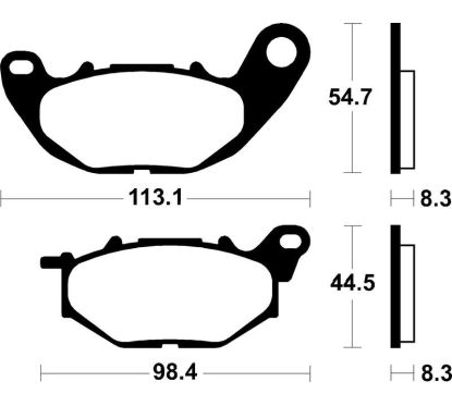 Plaquettes de frein TECNIUM scooter organique - ME431