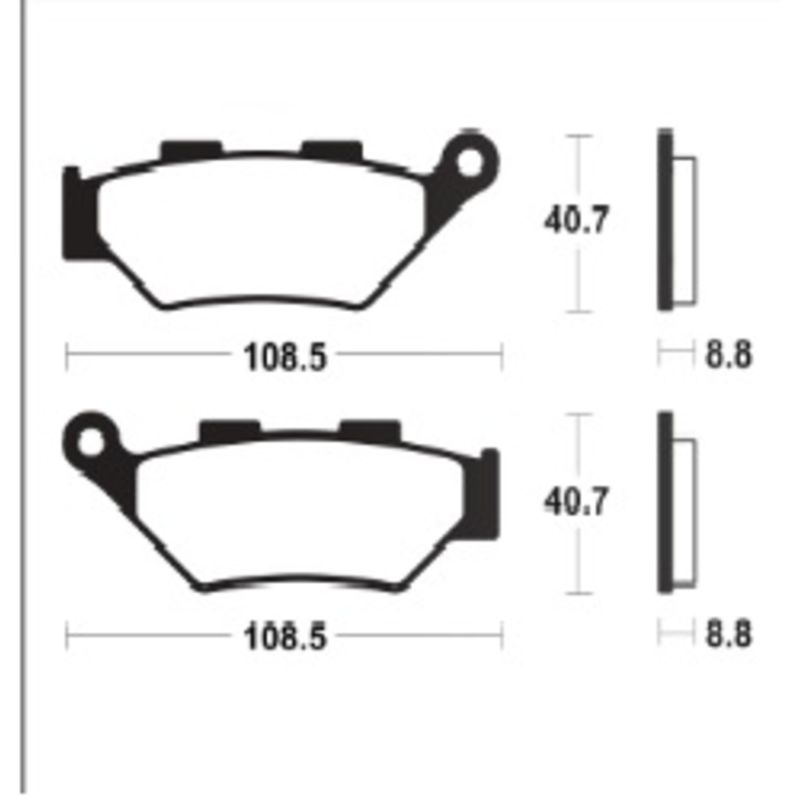 Plaquettes de frein TECNIUM métal fritté -  MF483