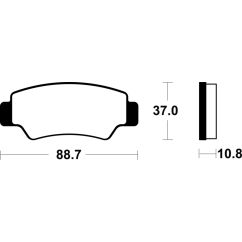 Plaquettes de frein TECNIUM métal fritté - MO4487